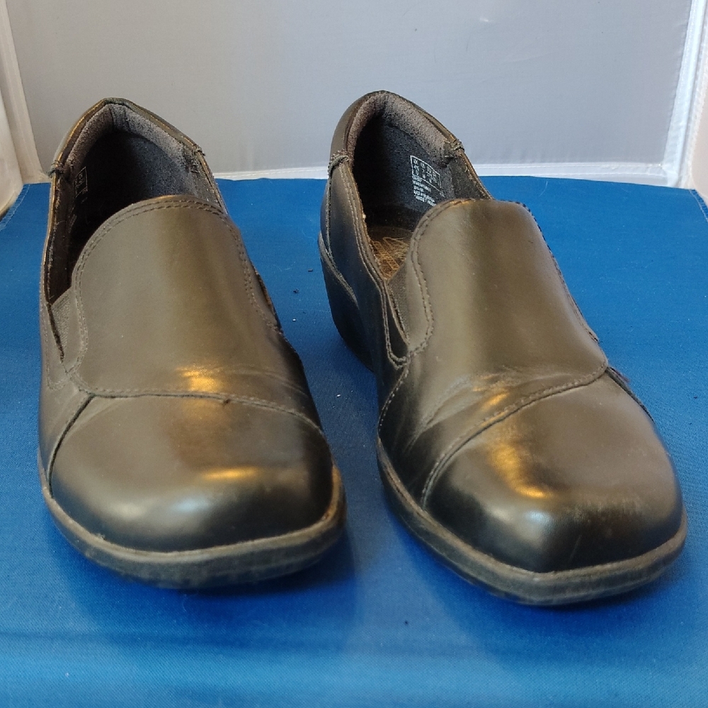 Clarks Black Leather Loafers